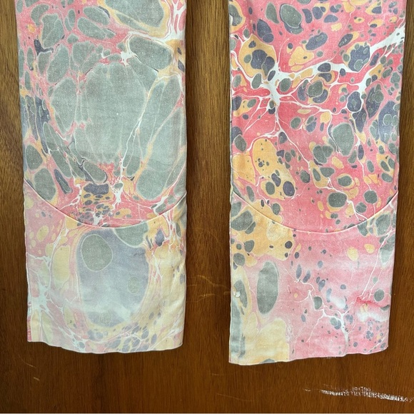 Lefty Multicolor Custom Dyed Marbled High Rise Kick Flare Pants - Picture 7 of 8